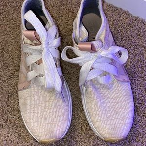 Pink adidas bounce sneakers